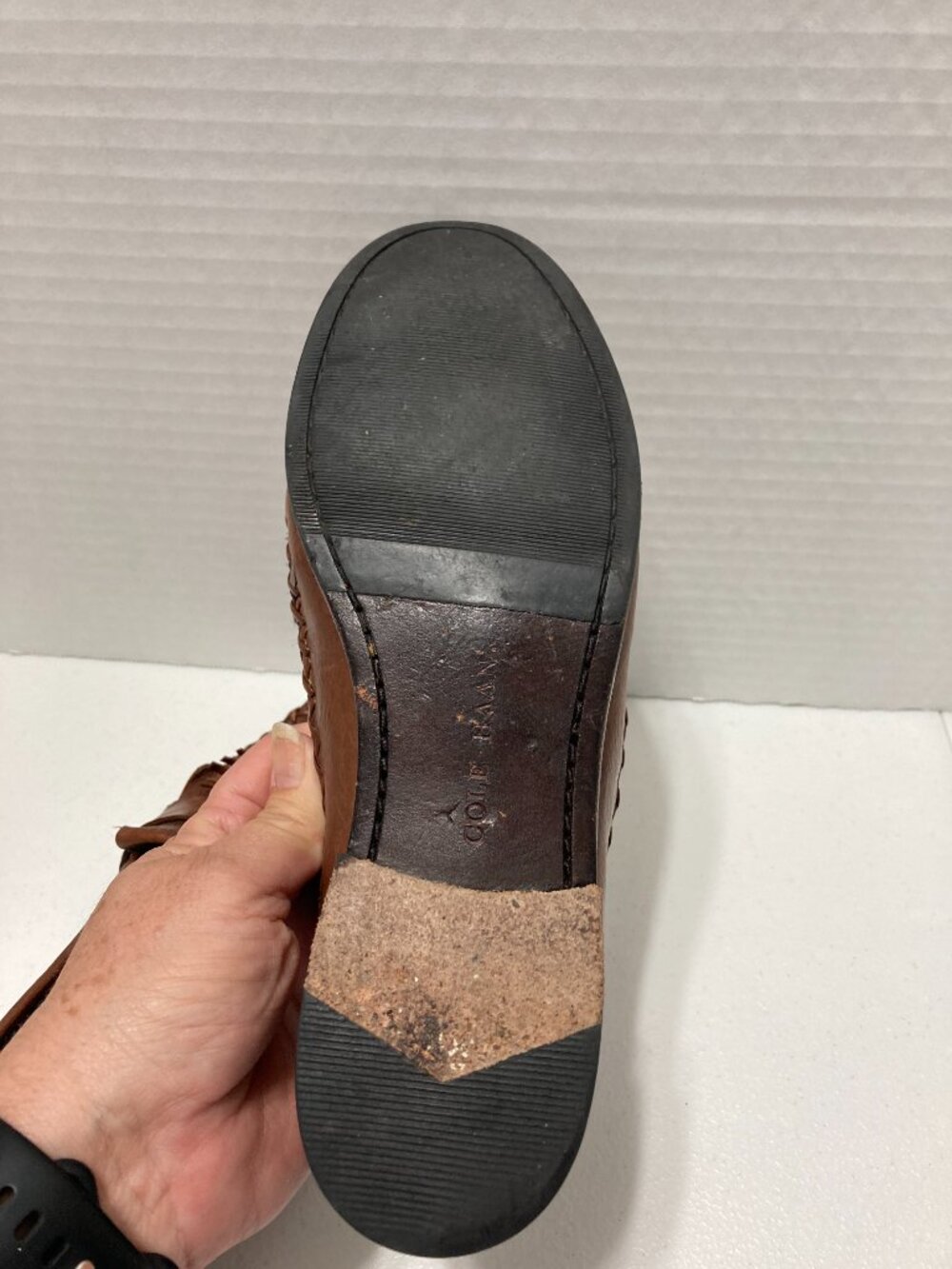 Vintage Cole Haan Country Women’s Kiltie Tassel Loafers Leather Brown Moccasins - Picture 9 of 12